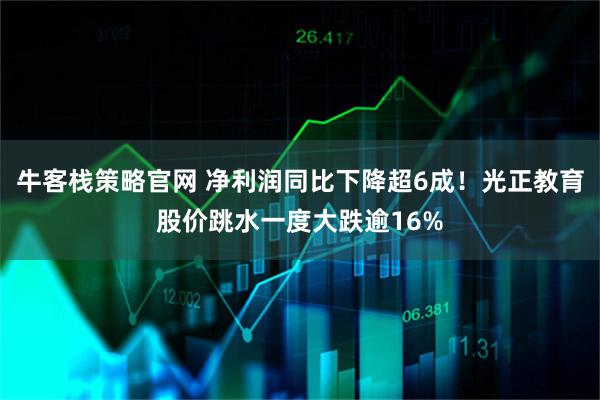 牛客栈策略官网 净利润同比下降超6成！光正教育股价跳水一度大跌逾16%